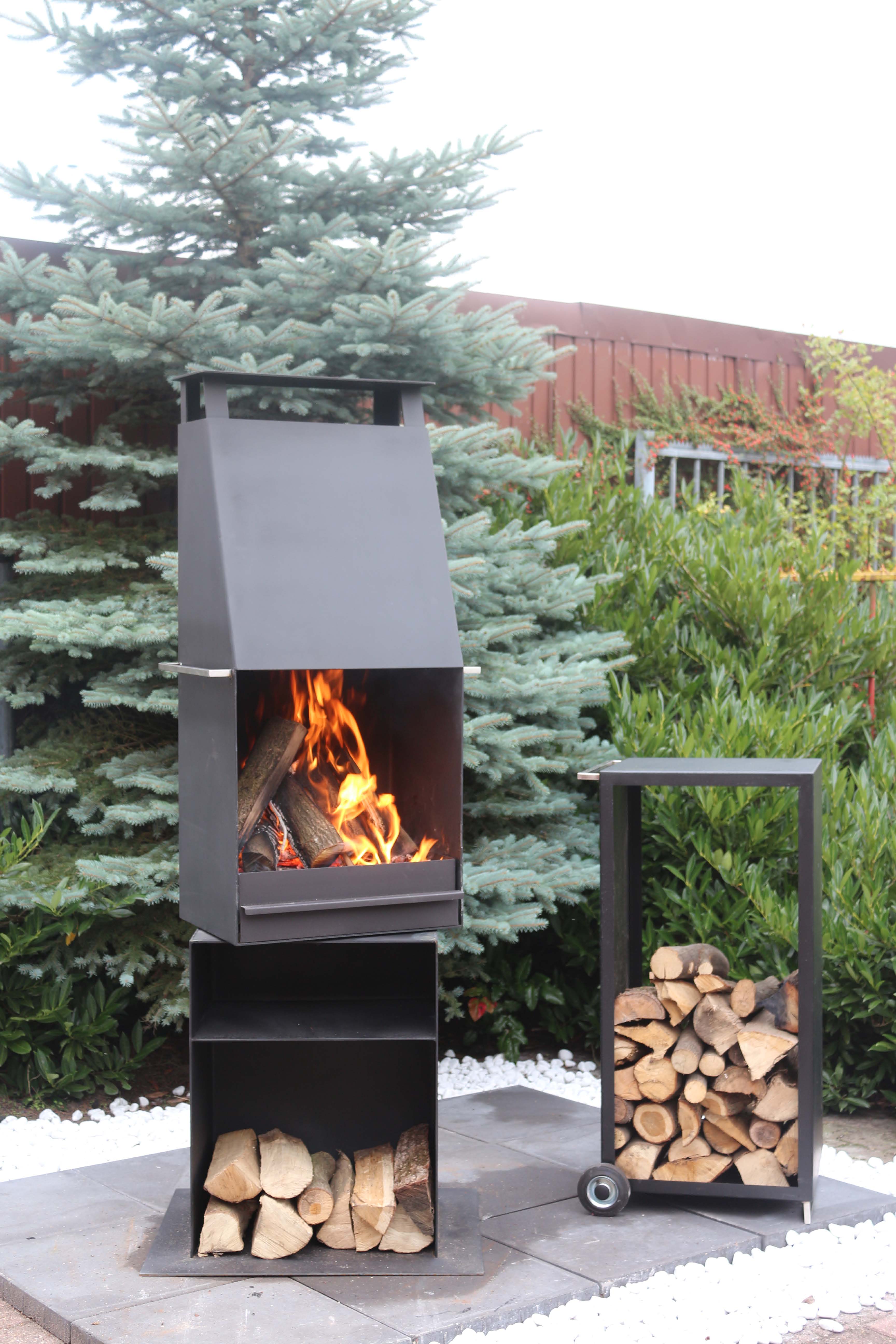 UHSD1000VT-3 Grill und Feuersäule U-hoch oben schräg, geschlossen, drehbar