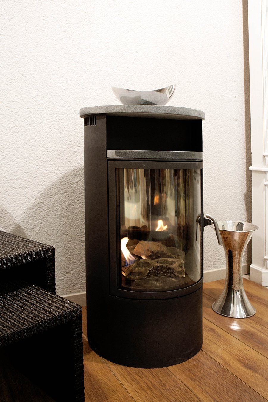 Bio-Ethanol-Kamin-KVK-A-10-Stahl-Speckstein Bio-Ethanol Kamin KVK A10 Stahl/Speckstein